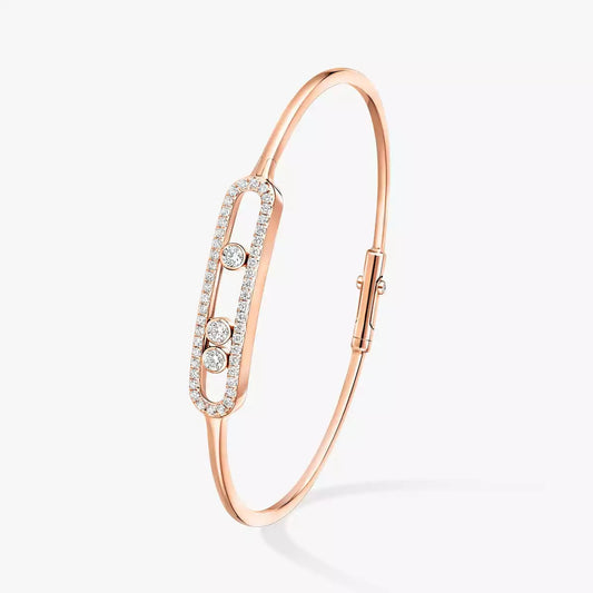 [⭐Maelin]Move Pavé Diamond Bangle Bracelet M