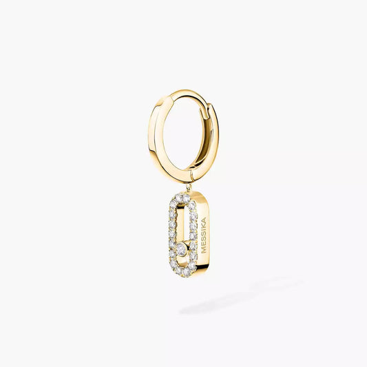 [⭐Maelin]Move Uno Single Diamond Hoop Earring