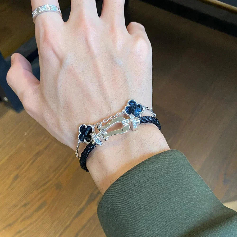[⭐Maelin]CLOVER 5 MOTIF PIETERSITE BRACELET COLLECTION