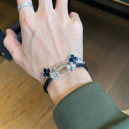 [⭐Maelin]CLOVER 5 MOTIF PIETERSITE BRACELET COLLECTION