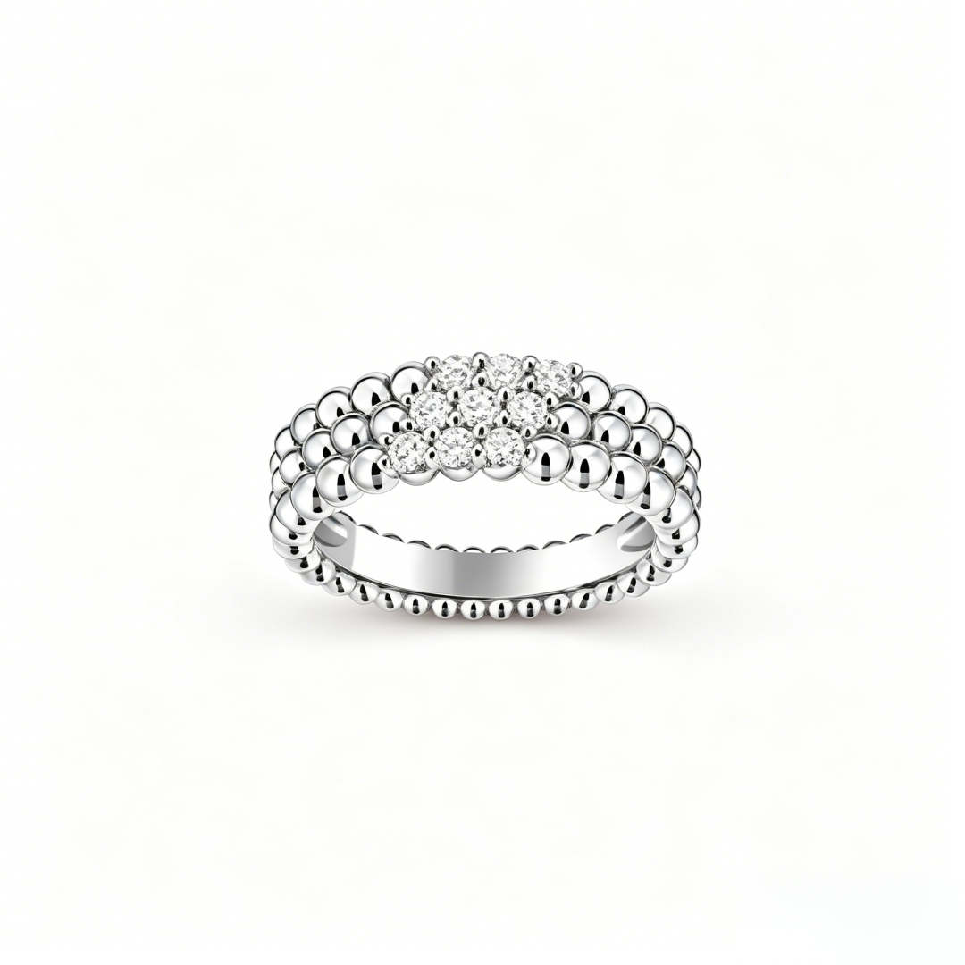 [⭐Maelin] THREE-ROW DIAMOND RING