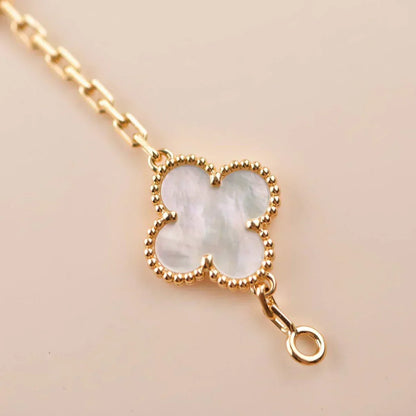 [⭐Maelin]CLOVER WHITE PEARL MOP 5 MOTIF BRACELET COLLECTION