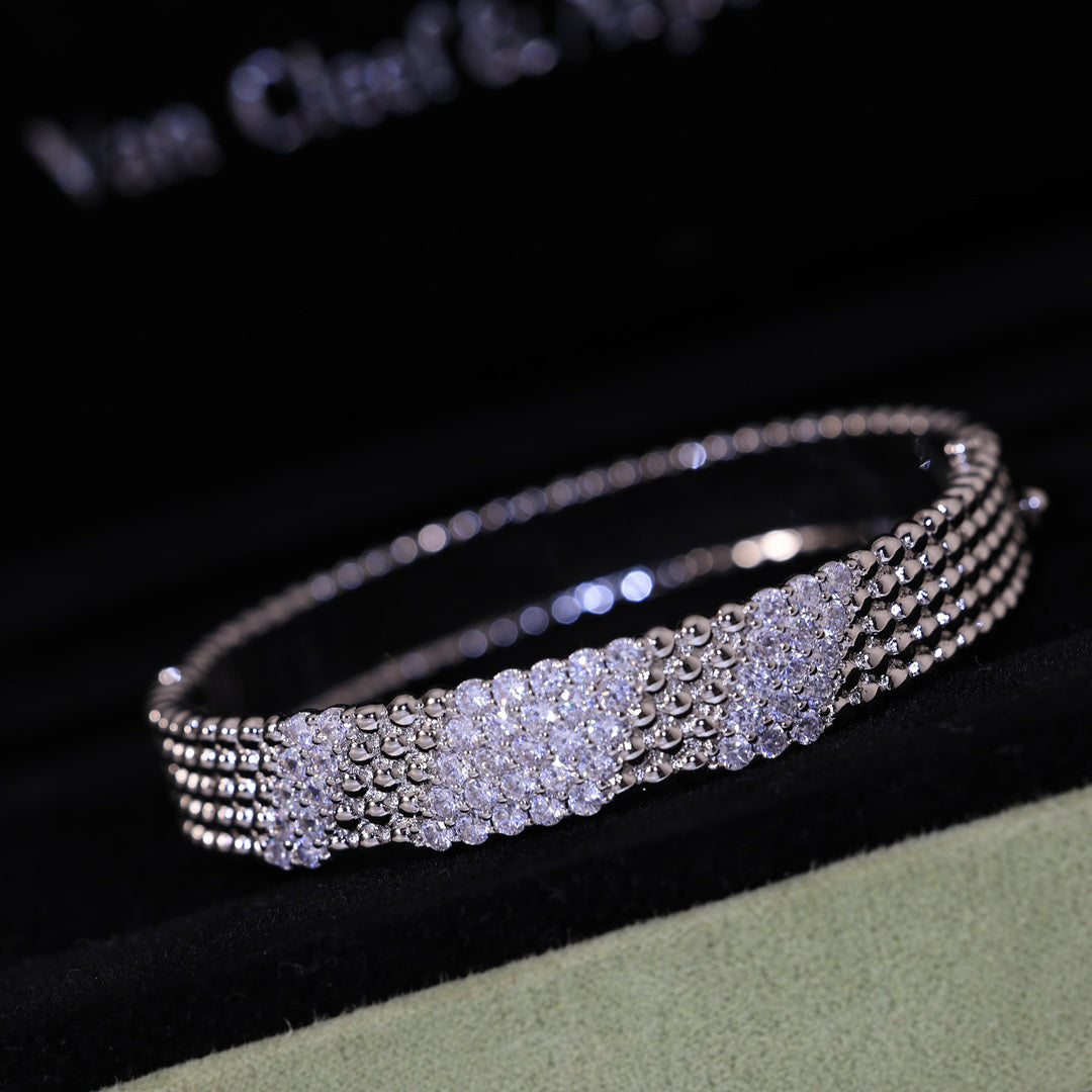 [⭐Maelin]  FIVE-ROW DIAMOND BRACELET