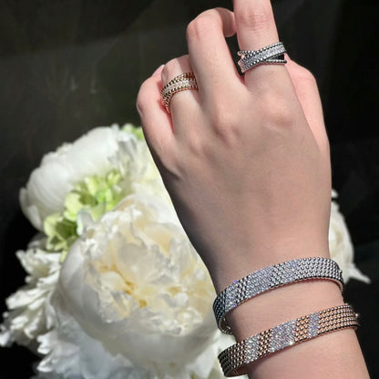 [⭐Maelin]  FIVE-ROW DIAMOND BRACELET