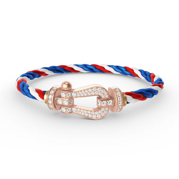 [⭐Maelin]FORCE LARGE HORSESHOE FULL DIAMOND BRACELET ROSE GOLD