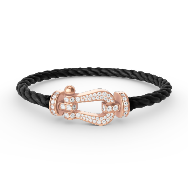 [⭐Maelin]FORCE LARGE HORSESHOE FULL DIAMOND BRACELET ROSE GOLD