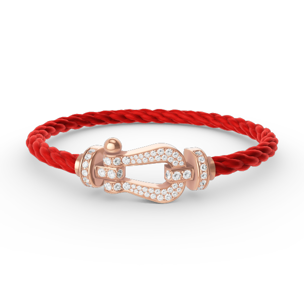 [⭐Maelin]FORCE LARGE HORSESHOE FULL DIAMOND BRACELET ROSE GOLD