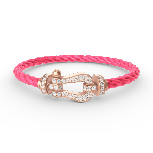 [⭐Maelin]FORCE LARGE HORSESHOE FULL DIAMOND BRACELET ROSE GOLD