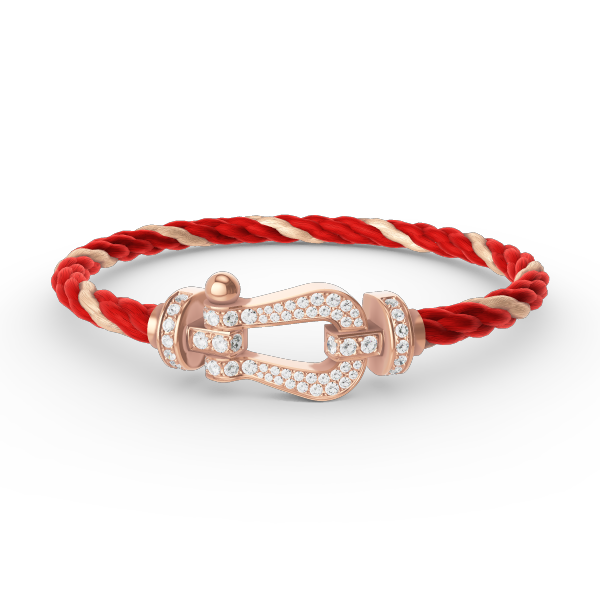 [⭐Maelin]FORCE LARGE HORSESHOE FULL DIAMOND BRACELET ROSE GOLD