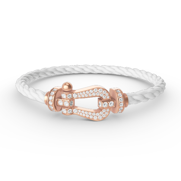 [⭐Maelin]FORCE LARGE HORSESHOE FULL DIAMOND BRACELET ROSE GOLD