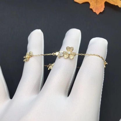 [⭐Maelin]FRIVOLE GOLD 5 FLOWERS BRACELET