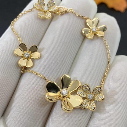 [⭐Maelin]FRIVOLE GOLD 5 FLOWERS BRACELET