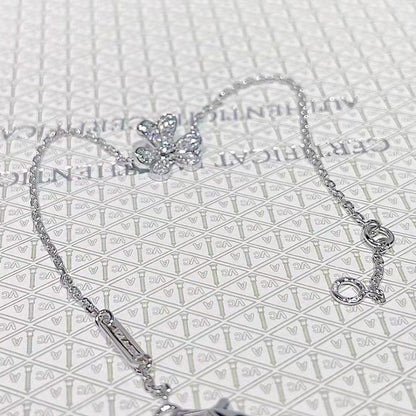 [⭐Maelin]FRIVOLE SILVER FLOWER DIAMOND BRACELET