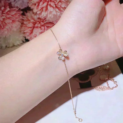 [⭐Maelin]FRIVOLE GOLD FLOWER DIAMOND BRACELET