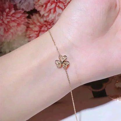 [⭐Maelin]FRIVOLE GOLD FLOWER DIAMOND BRACELET