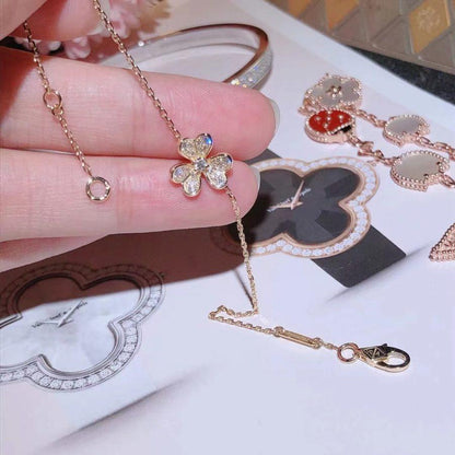 [⭐Maelin]FRIVOLE GOLD FLOWER DIAMOND BRACELET