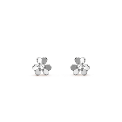 [⭐Maelin]FRIVOLE MINI SILVER FLOWER EARRINGS