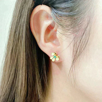 [⭐Maelin]FRIVOLE  FLOWER MALACHITE EARRINGS