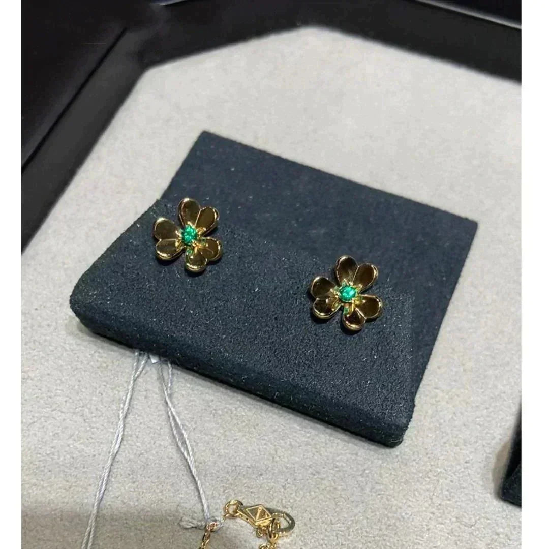 [⭐Maelin]FRIVOLE  FLOWER MALACHITE EARRINGS