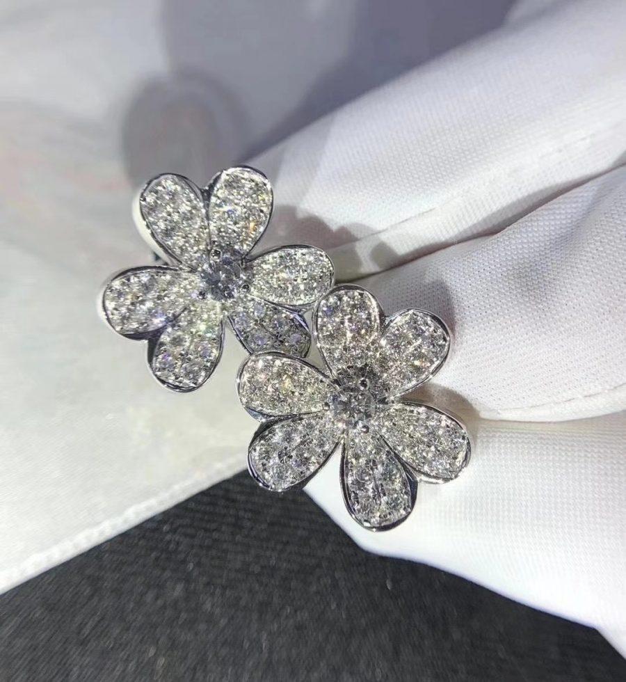 [⭐Maelin]FRIVOLE SILVER FLOWER DIAMOND EARRINGS