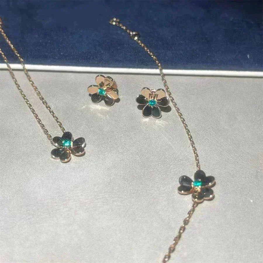 [⭐Maelin]FRIVOLE  FLOWER MALACHITE EARRINGS