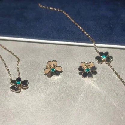 [⭐Maelin]FRIVOLE  FLOWER MALACHITE EARRINGS