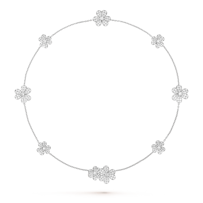 [⭐Maelin]FRIVOLE SILVER 9 FLOWERS NECKLACE