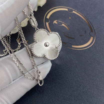 [⭐Maelin]CLOVER 25MM SILVER BIG CLOVER NECKLACE