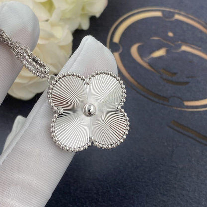 [⭐Maelin]CLOVER 25MM SILVER BIG CLOVER NECKLACE
