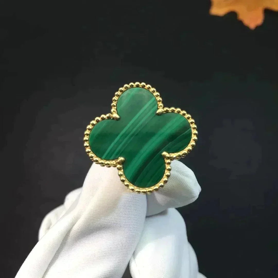 [⭐Maelin]CLOVER MALACHITE RING