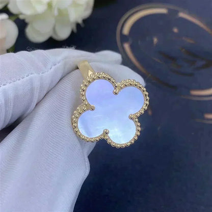 [⭐Maelin]CLOVER WHITE MOP RING