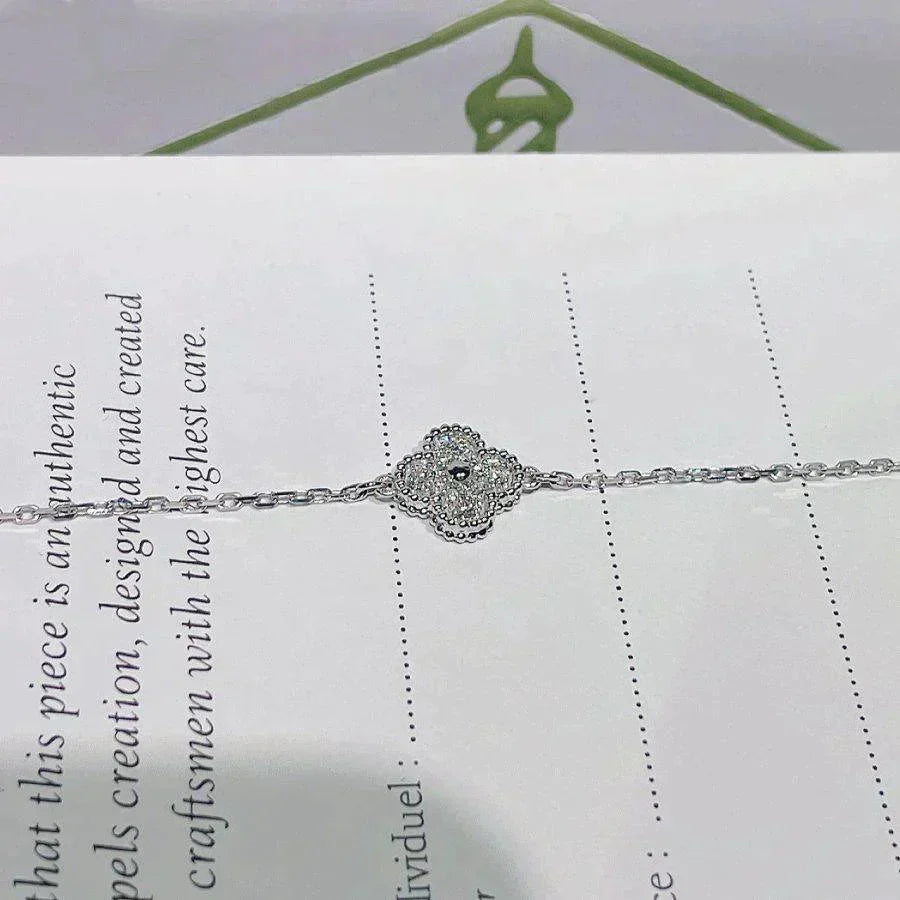 [⭐Maelin]CLOVER  SINGLE FLOWER BRACELET SILVER