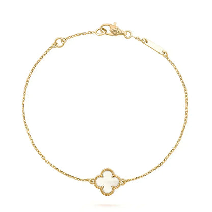 [⭐Maelin]CLOVER WHITE MOP SINGLE FLOWER BRACELET