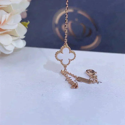 [⭐Maelin]CLOVER WHITE MOP SINGLE FLOWER BRACELET