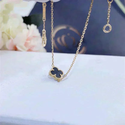 [⭐Maelin]CLOVER ONYX SINGLE FLOWER BRACELET