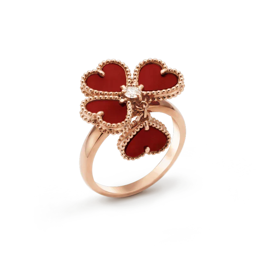 [⭐Maelin]SWEET CLOVER CARNELIAN RING