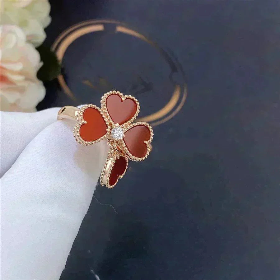 [⭐Maelin]SWEET CLOVER CARNELIAN RING