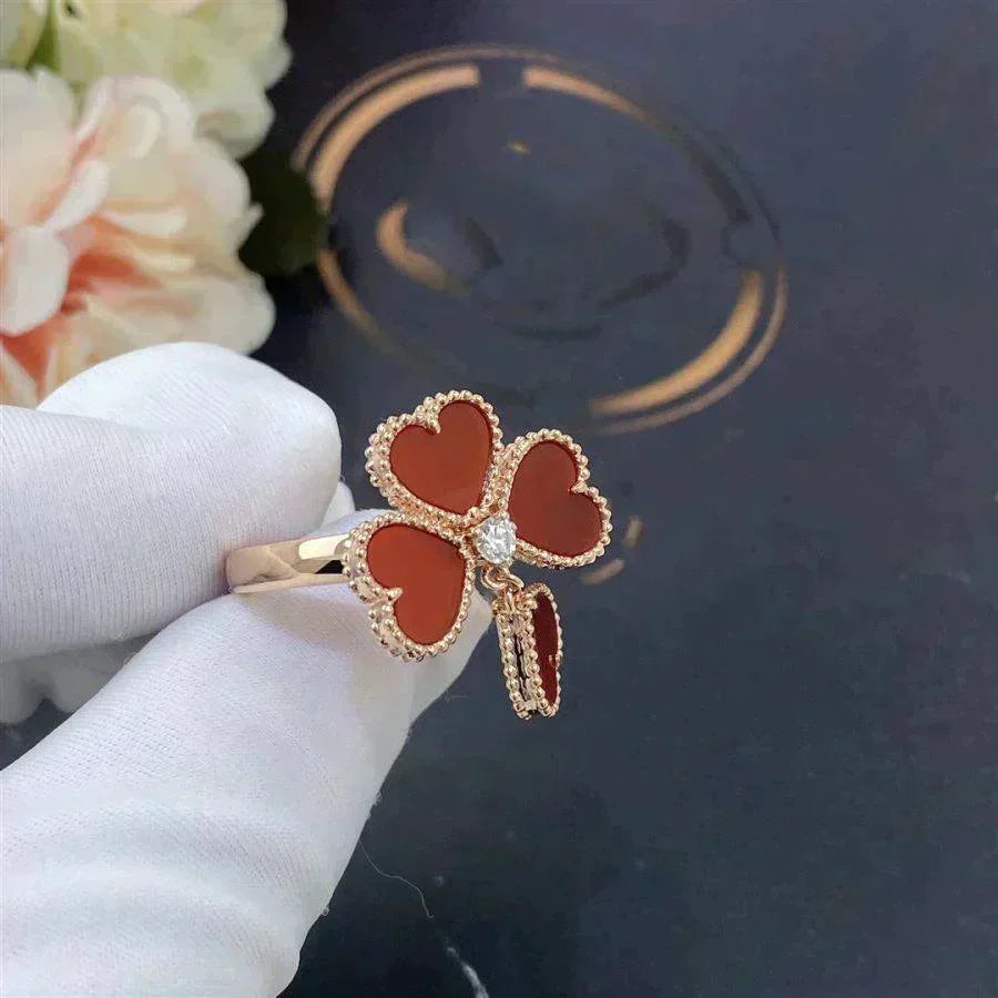 [⭐Maelin]SWEET CLOVER CARNELIAN RING