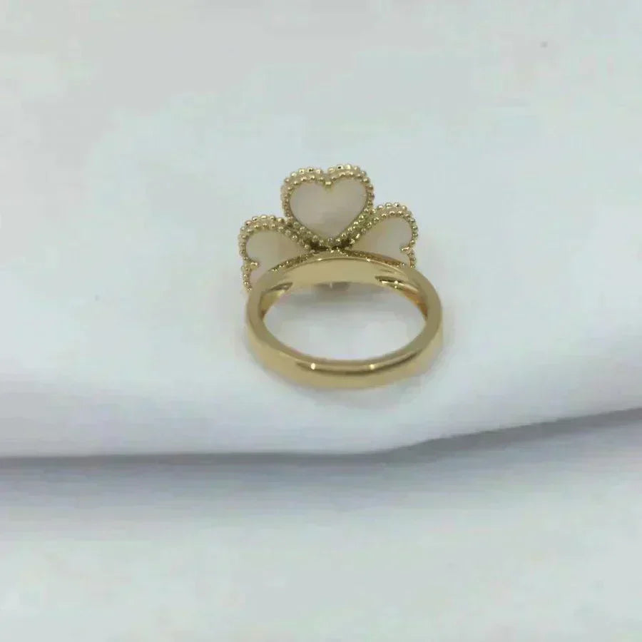 [⭐Maelin]SWEET CLOVER WHITE MOP RING