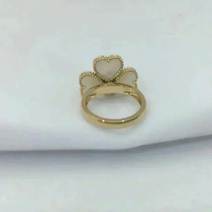 [⭐Maelin]SWEET CLOVER WHITE MOP RING