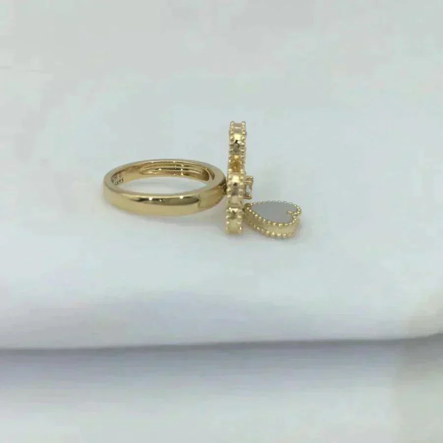 [⭐Maelin]SWEET CLOVER WHITE MOP RING
