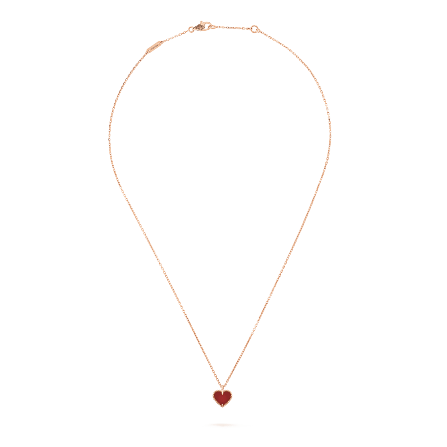[⭐Maelin]SWEET CLOVER CARNELIAN HEART NECKLACE