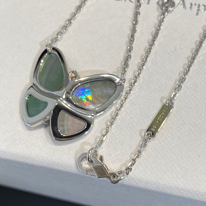 [⭐Maelin]LARGE BUTTERFLY SILVER PENDANT DIAMOND NECKLACE