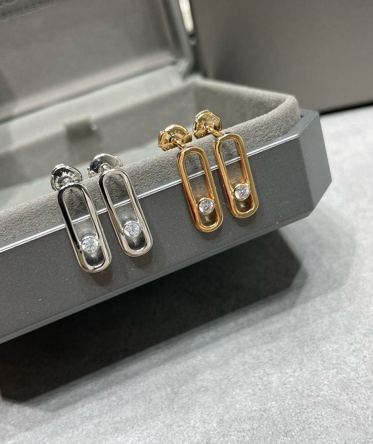 [⭐Maelin]MOVE UNO SMALL 1 DIAMOND EARRINGS