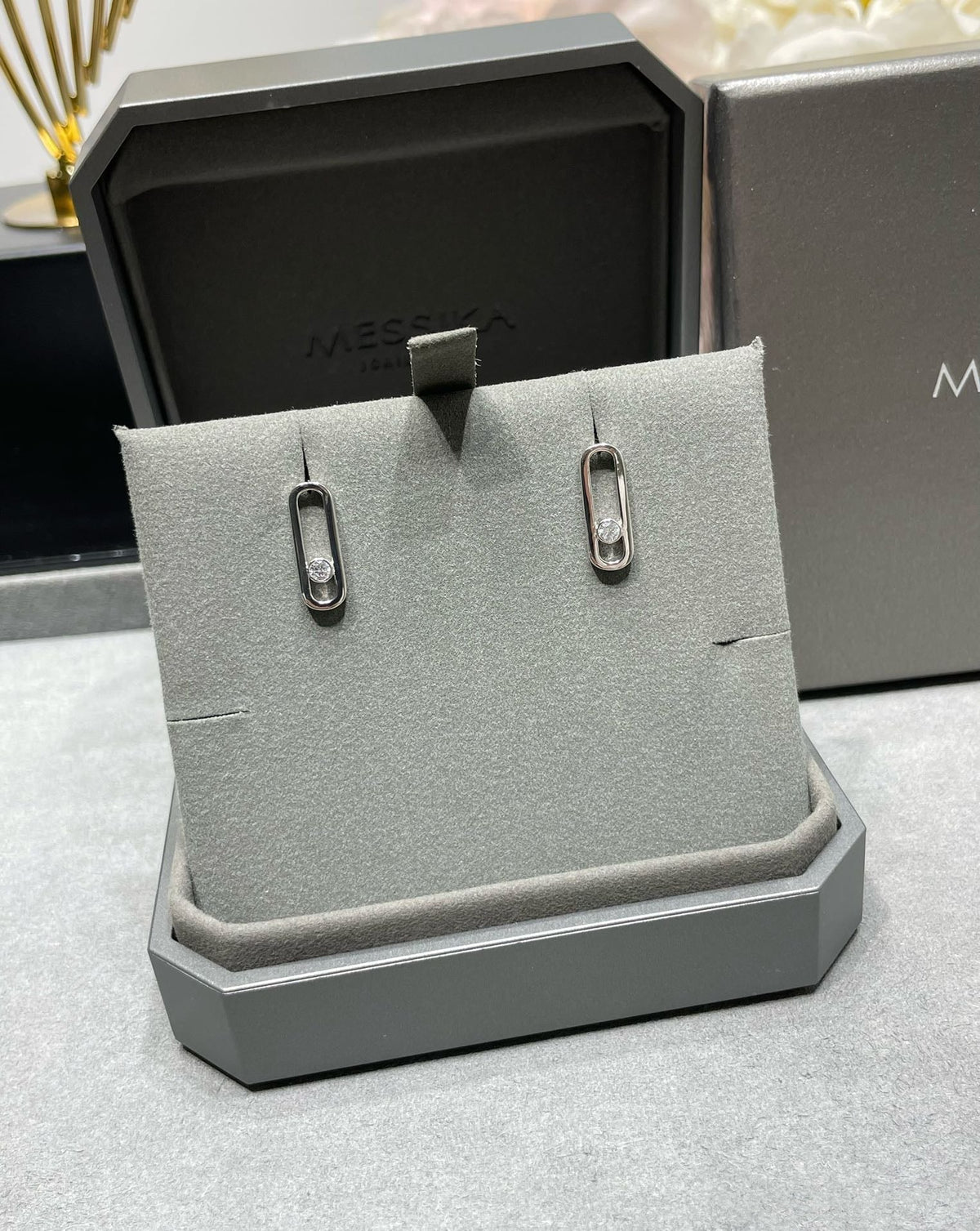 [⭐Maelin]MOVE UNO SMALL 1 DIAMOND EARRINGS