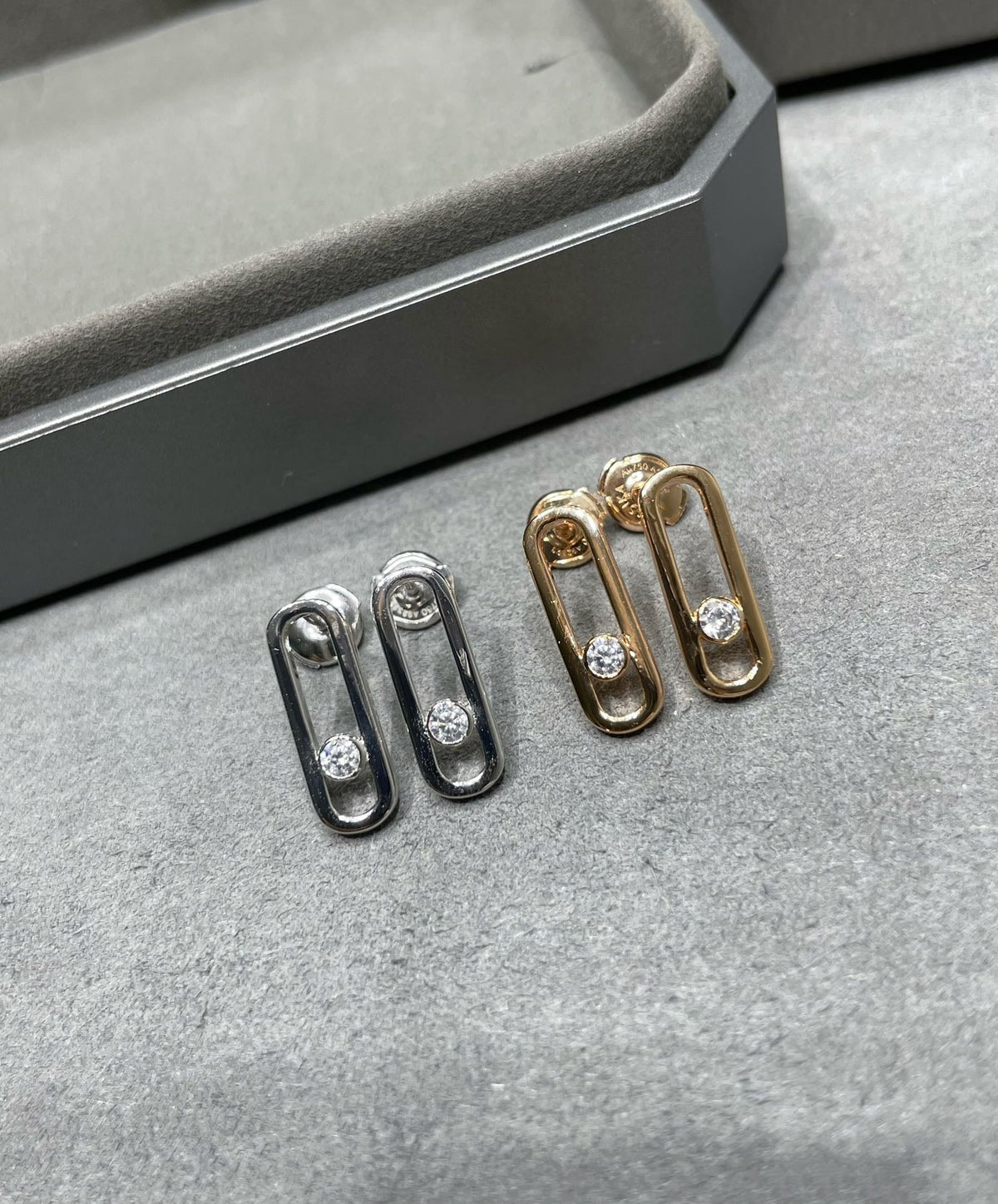 [⭐Maelin]MOVE UNO SMALL 1 DIAMOND EARRINGS