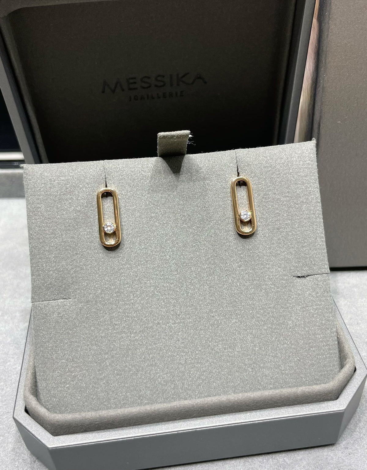 [⭐Maelin]MOVE UNO SMALL 1 DIAMOND EARRINGS