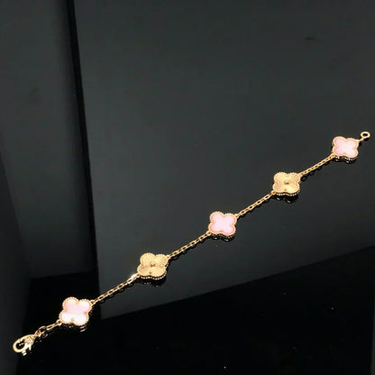 [⭐Maelin] CLOVER 5 MOTIFS  PINK MOP BRACELET COLLECTION