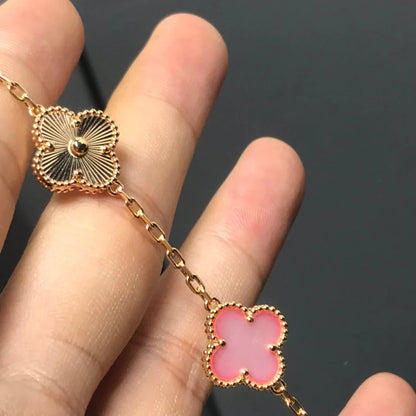 [⭐Maelin] CLOVER 5 MOTIFS  PINK MOP BRACELET COLLECTION