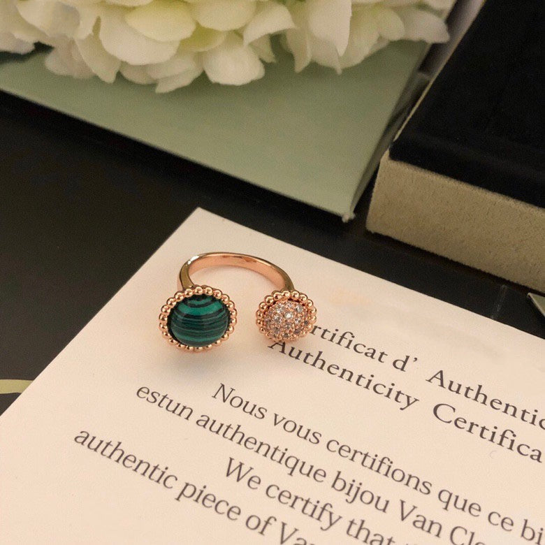 [⭐Maelin]PERLEE COULEURS DIAMOND ROSE GOLD BETWEEN THE FINGER RING